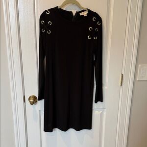 Michael Kors Black Dress with Grommet Accents
